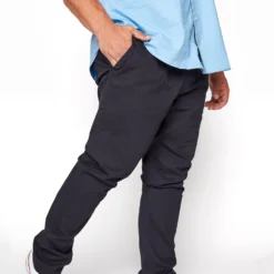 BadRhino Big & Tall Navy Blue Elasticated Waist Chinos