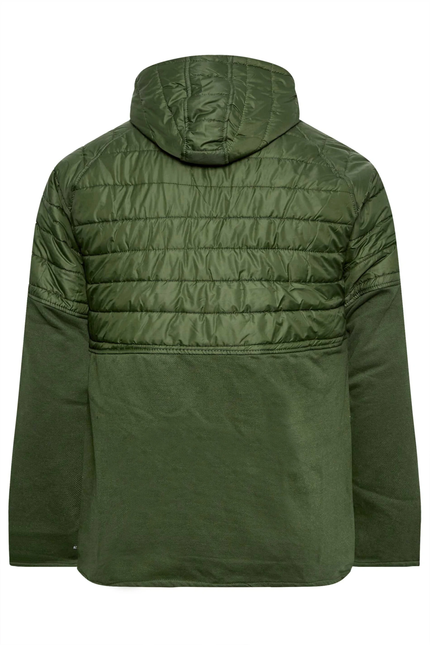 KAM Big & Tall Khaki Green Pique Hoodie - Image 3