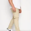 BadRhino Big & Tall Beige Brown Stretch Combat Cargo Trousers