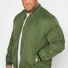 BadRhino Big & Tall Khaki Green Bomber Jacket