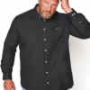 BadRhino Big & Tall Black Logo Poplin Long Sleeve Shirt