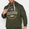 JACK & JONES Big & Tall Green Logo Hoodie