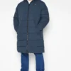 BadRhino Big & Tall Navy Blue Longline Hooded Jacket