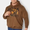 JACK & JONES Big & Tall Brown 'Expedition' Logo Hoodie