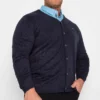BadRhino Big & Tall Navy Blue Knitted Cardigan