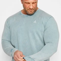 STUDIO A Big & Tall Blue Washed Sweatshirt