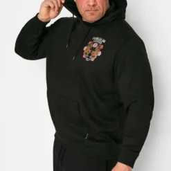 BadRhino Big & Tall Black 'Fearless & Ferocious' Hoodie