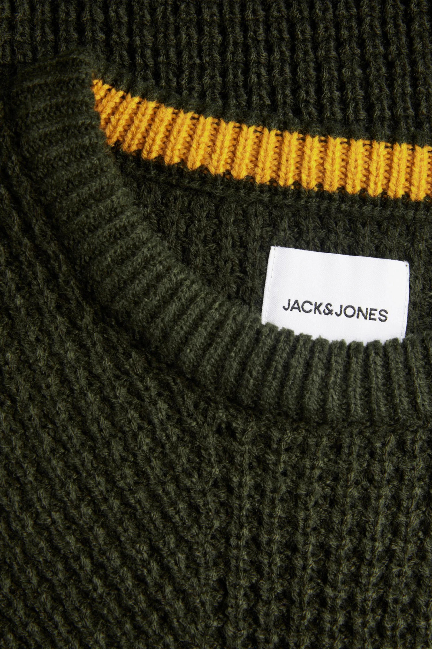 JACK & JONES Big & Tall Khaki Green Knitted Jumper - Image 2