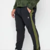 STUDIO A Big & Tall Black & Green Joggers
