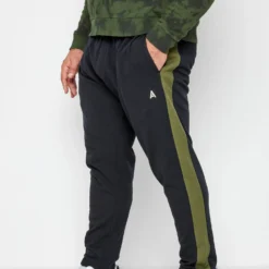 STUDIO A Big & Tall Black & Green Joggers