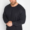 JACK & JONES Big & Tall Navy Blue Knitted Jumper