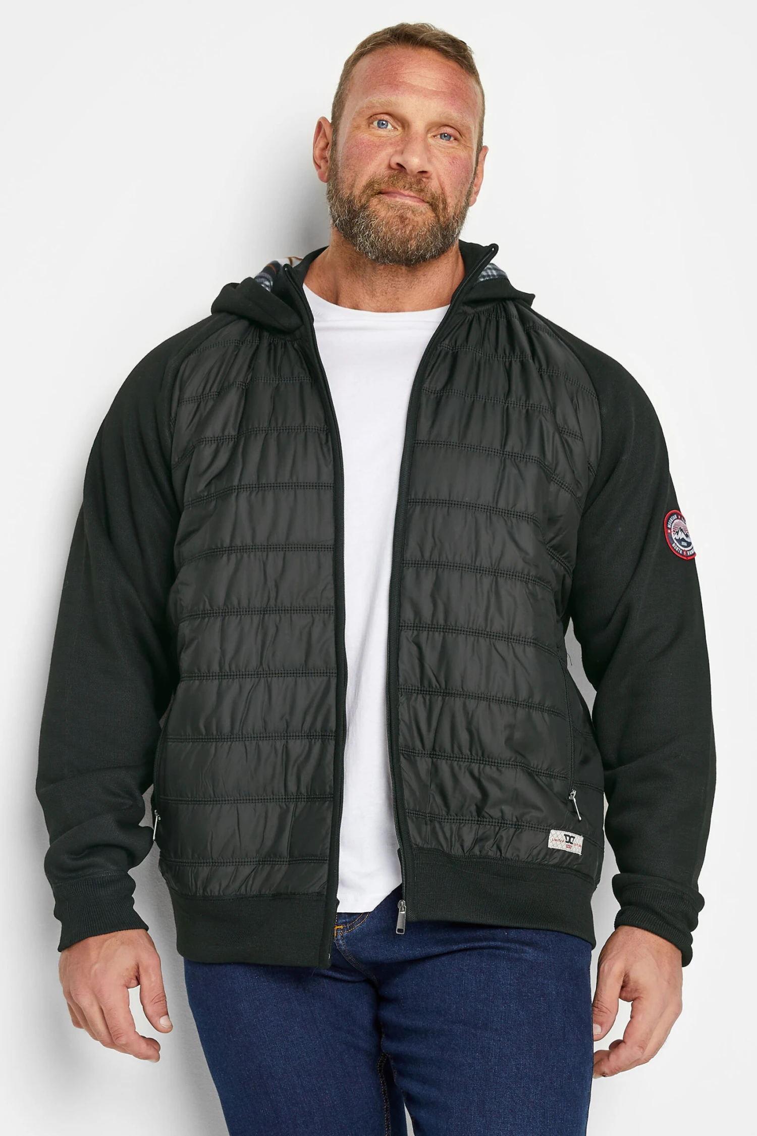 D555 Black Hood Puffer Jacket