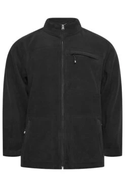 KAM Big & Tall Black Fleece Jacket