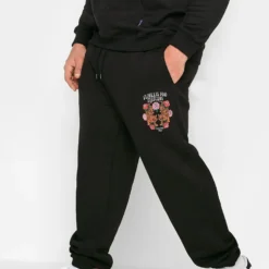 BadRhino Big & Tall Black 'Fearless & Ferocious' Joggers