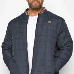 D555 Big & Tall Navy Blue Padded Puffer Jacket
