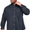 BadRhino Big & Tall Navy Blue Long Sleeve Oxford Shirt