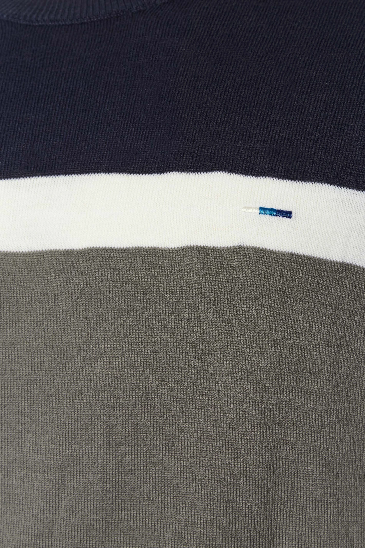 BadRhino Big & Tall Charcoal Grey Colour Block Knitted Jumper - Image 2