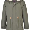 KAM Khaki Green Teddy Lined Parka Coat