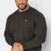LYLE & SCOTT Big & Tall Grey Knitted Jumper