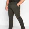 BadRhino Big & Tall Charcoal Grey Stretch Trousers