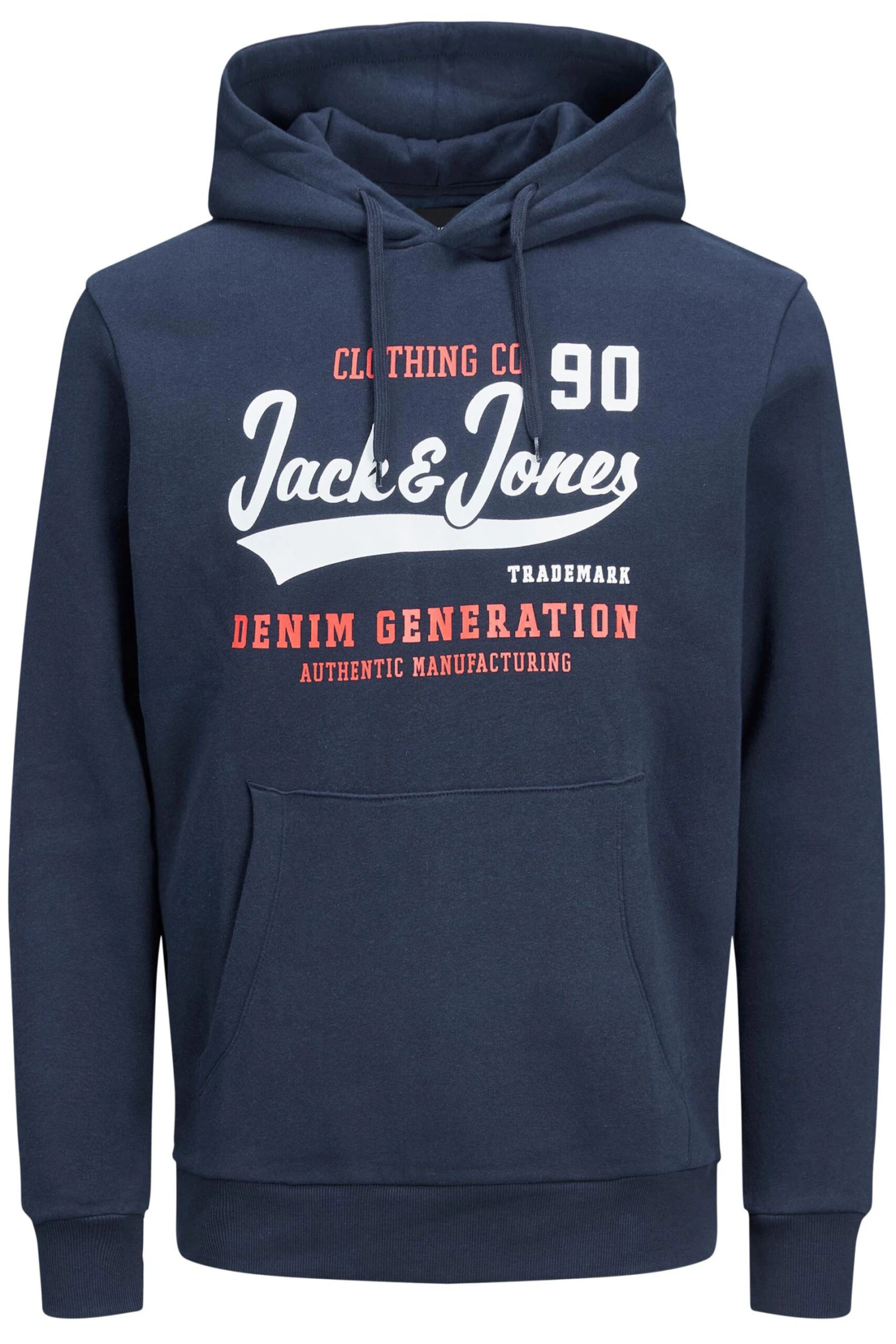 JACK & JONES Big & Tall Navy Logo Sweat Hoodie - Image 2