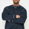 BadRhino Navy Blue Contrast Stitch Sweatshirt