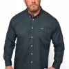 BadRhino Big & Tall Navy Blue Poplin Long Sleeve Shirt