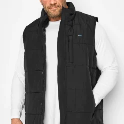 BadRhino Big & Tall Black Logo Padded Gilet