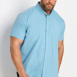 BadRhino Big & Tall Light Blue Poplin Shirt