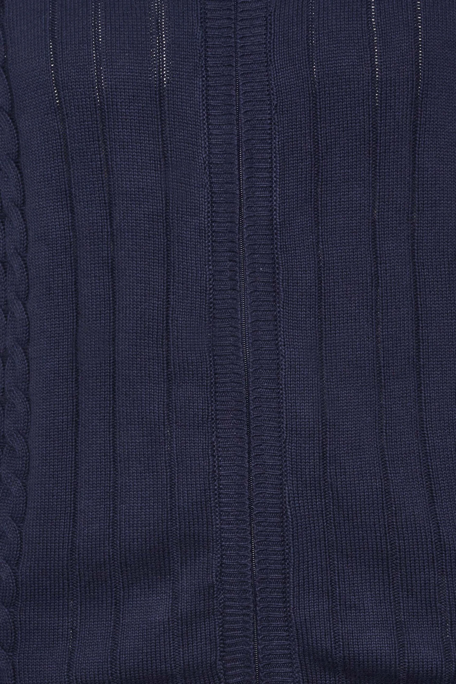 KAM Big & Tall Navy Blue Cable Knit Cardigan - Image 2