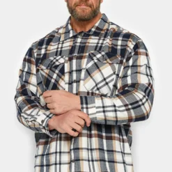 JACK & JONES Big & Tall White Twill Overshirt