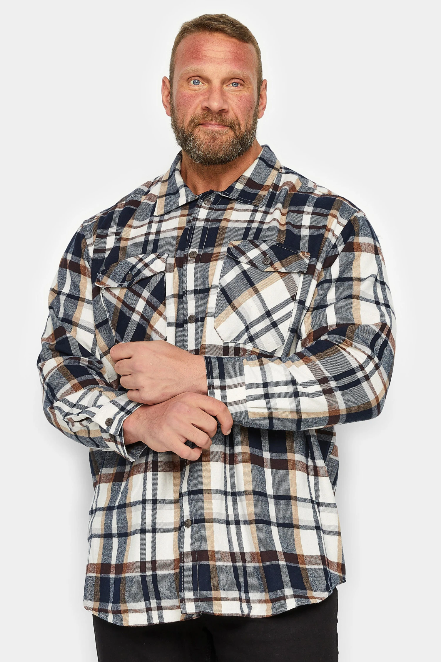 JACK & JONES Big & Tall White Twill Overshirt