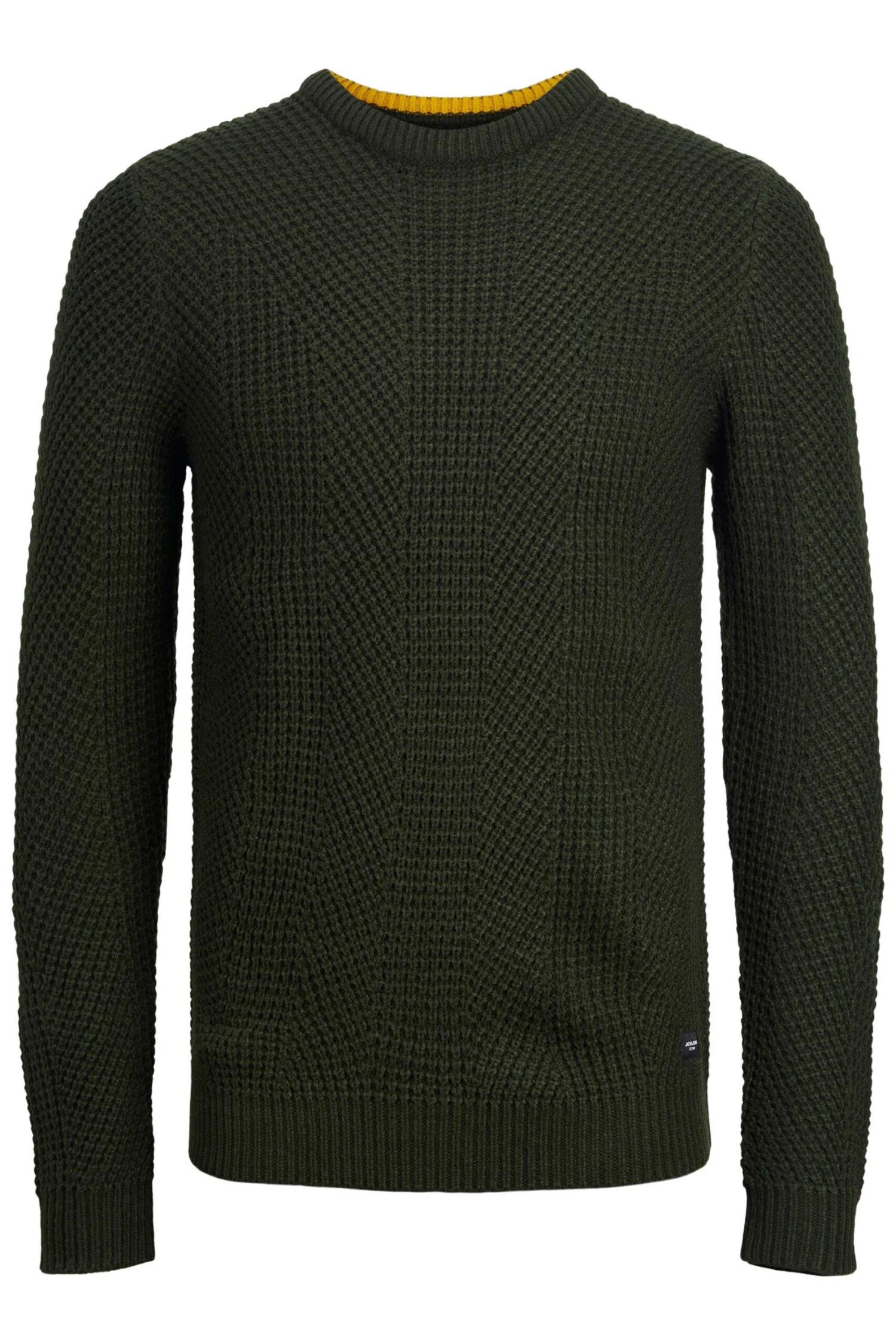 JACK & JONES Big & Tall Khaki Green Knitted Jumper - Image 3