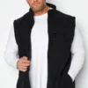 KAM Big & Tall Black Fleece Gilet