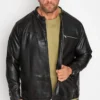 BadRhino Big & Tall Black Faux Leather Jacket