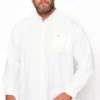 BadRhino Big & Tall White Long Sleeve Oxford Shirt
