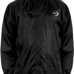 D555 Black Foldaway Waterproof Jacket