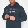 U.S. POLO ASSN. Big & Tall Navy Blue Stripe Rider Hoodie