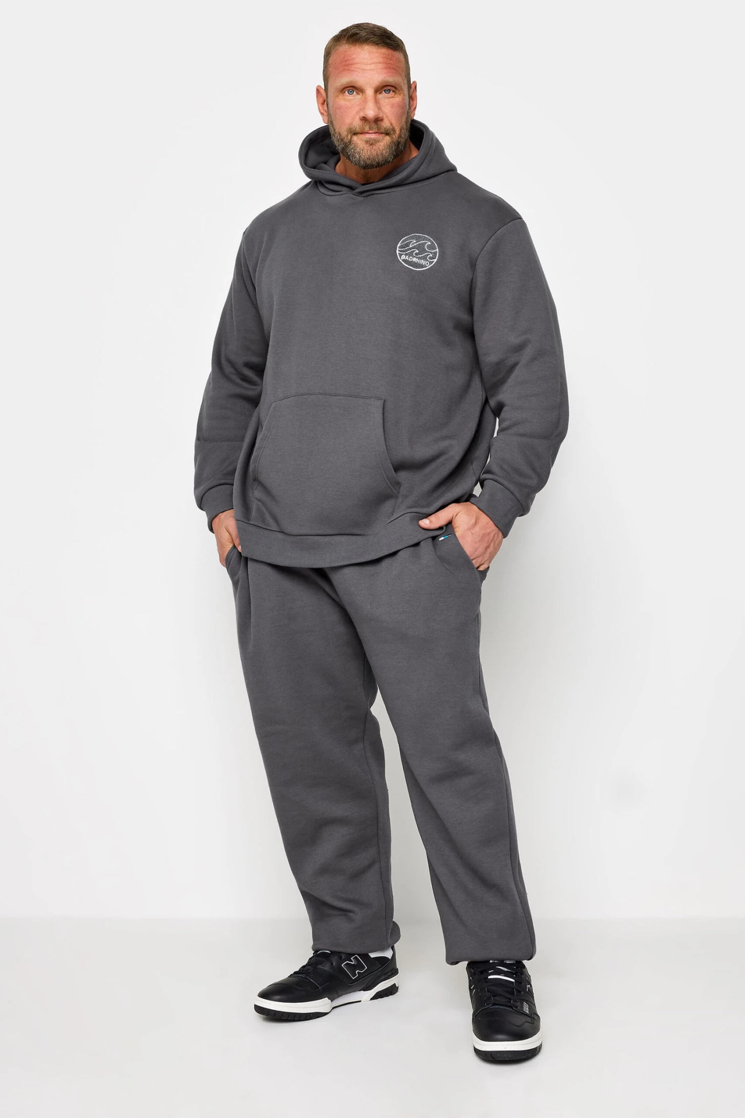BadRhino Big & Tall Charcoal Grey Core Joggers - Image 2