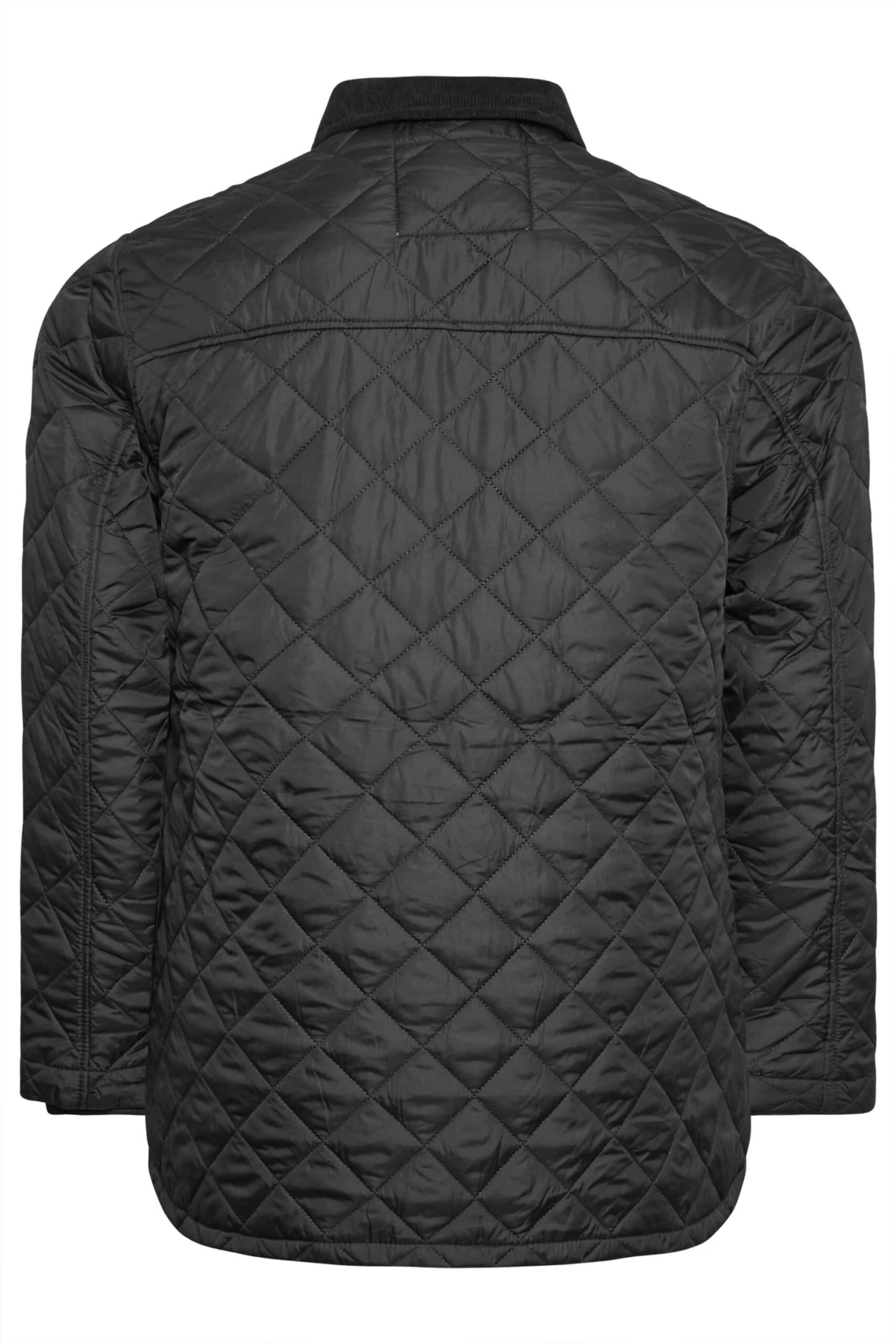 D555 Big & Tall Black Quilted Puffer Coat - Image 3