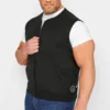 STUDIO A Big & Tall Black Jersey Gilet