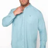BadRhino Big & Tall Light Blue Poplin Long Sleeve Shirt