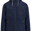JACK & JONES Big & Tall Navy Blue Hooded Parka Jacket