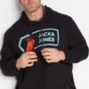 JACK & JONES Big & Tall Black Logan Hoodie
