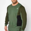 STUDIO A Big & Tall Khaki Green Cut & Sew Sweatshirt