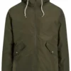 JACK & JONES Big & Tall Khaki Green Hooded Parka Jacket