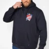 BadRhino Big & Tall Navy Blue 'Live Free' Heart Print Hoodie