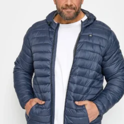 BLEND Big & Tall Navy Blue Hooded Jacket