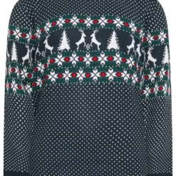 KAM Navy Blue Reindeer Christmas Jumper