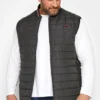 D555 Big & Tall Black Padded Puffer Gilet